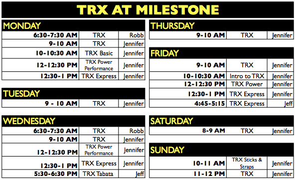 TRX AT MILESTONE