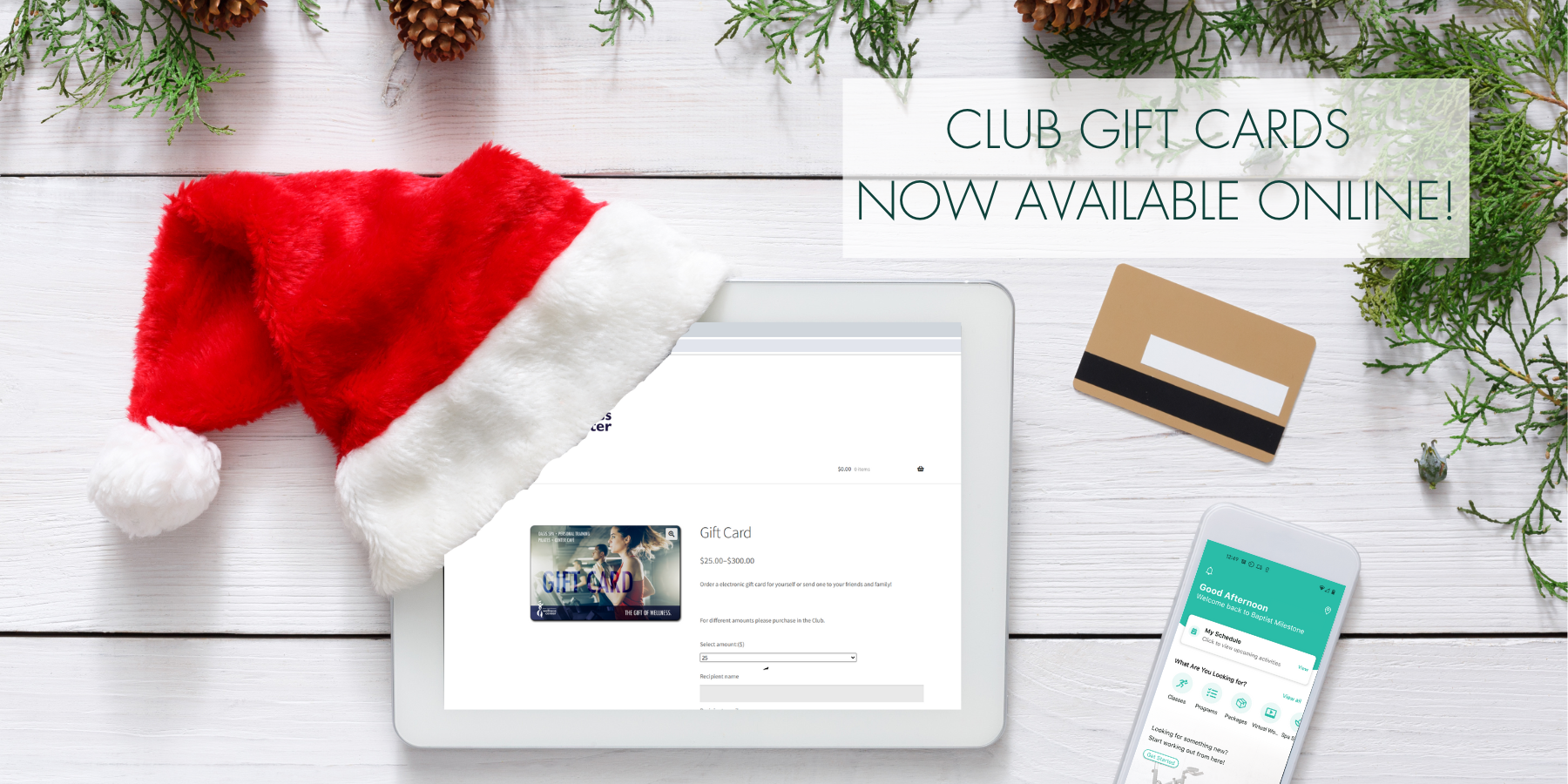 Club Gift Cards now available online! 