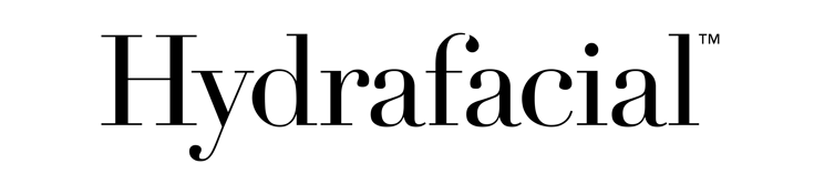 Hydrafacial Logo Black white background