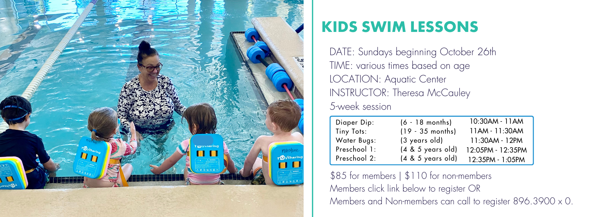 Kids Swim Lessons- events page