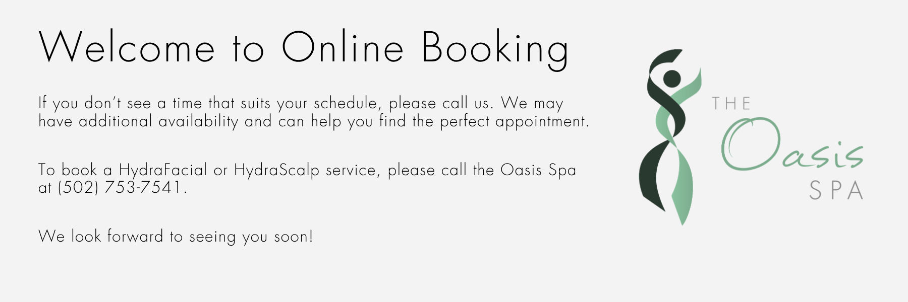 OASIS SPA WEBSITE PAGE use