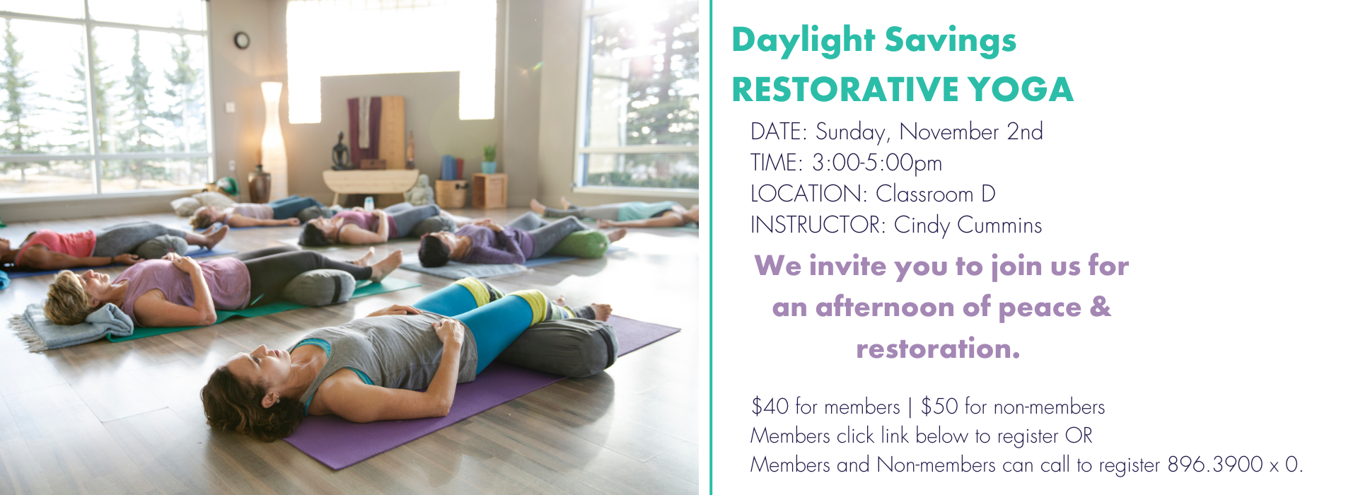 Restorative Yoga events page