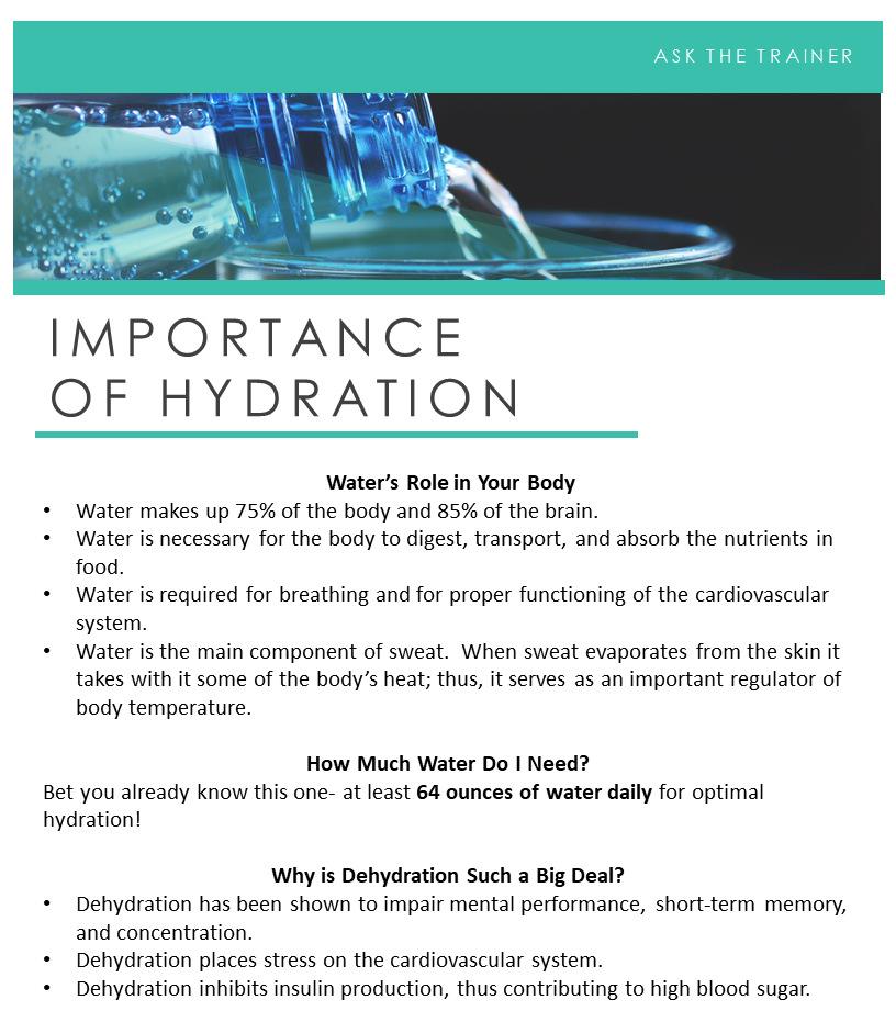The Importance Of Hydration