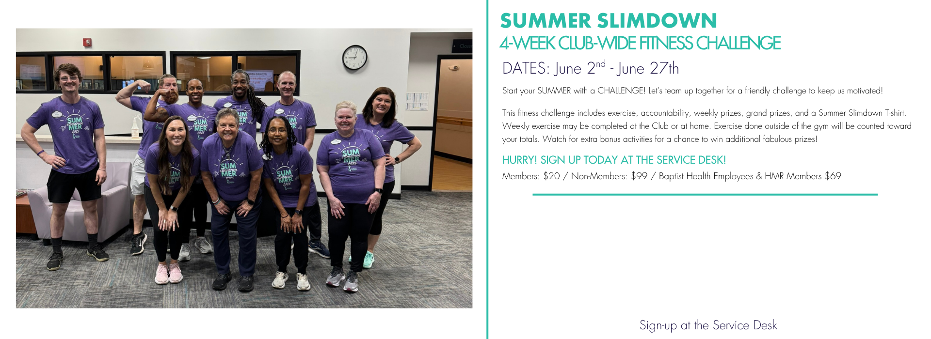Summer Slimdown 25- events page