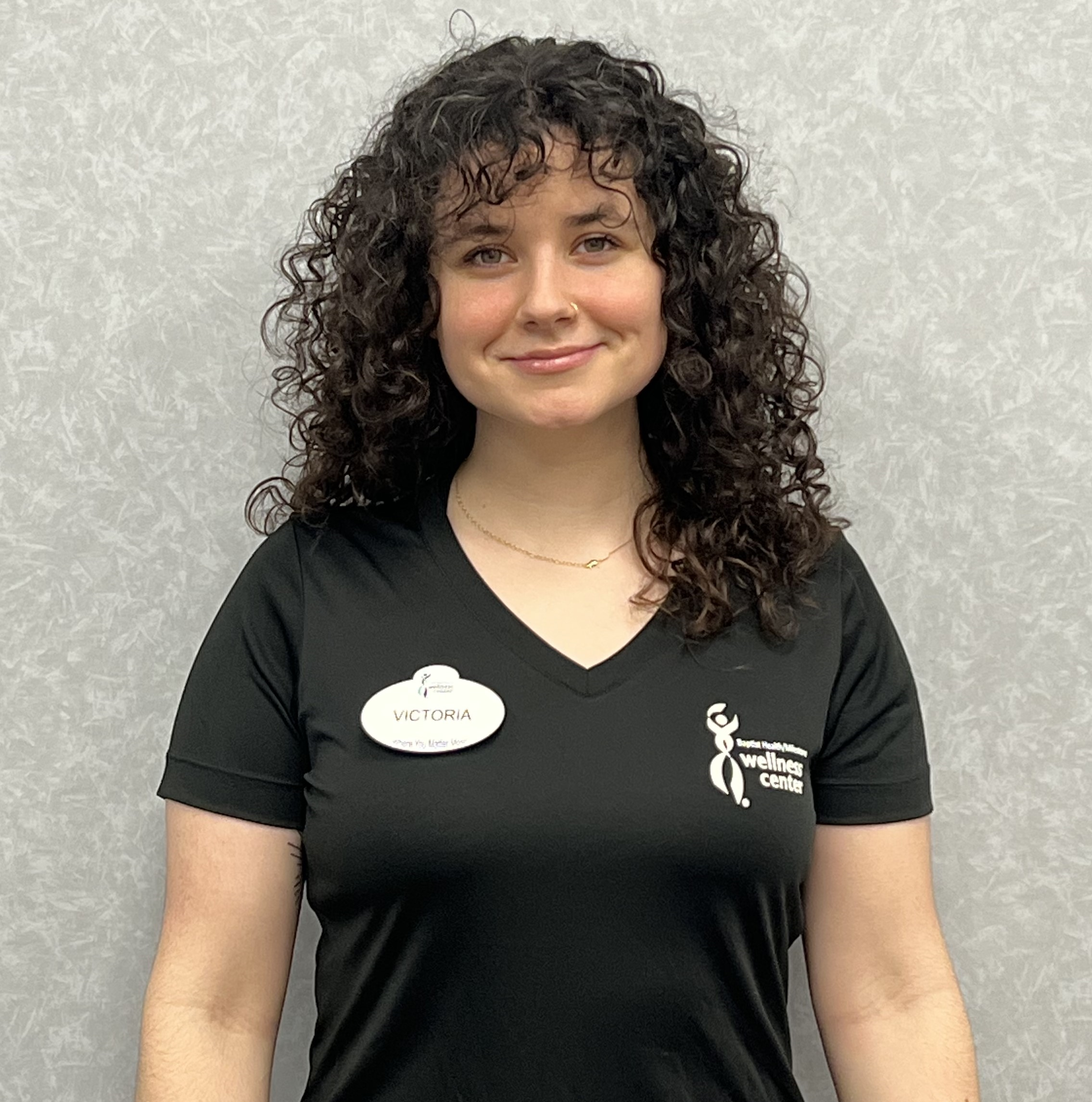 Victoria Barnes black shirt (cropped)